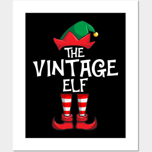 Vintage Elf Matching Family Christmas Old Posters and Art